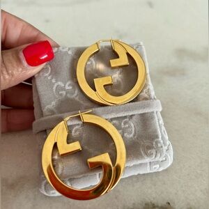 Gucci Blondie Gold Hoop Earrings